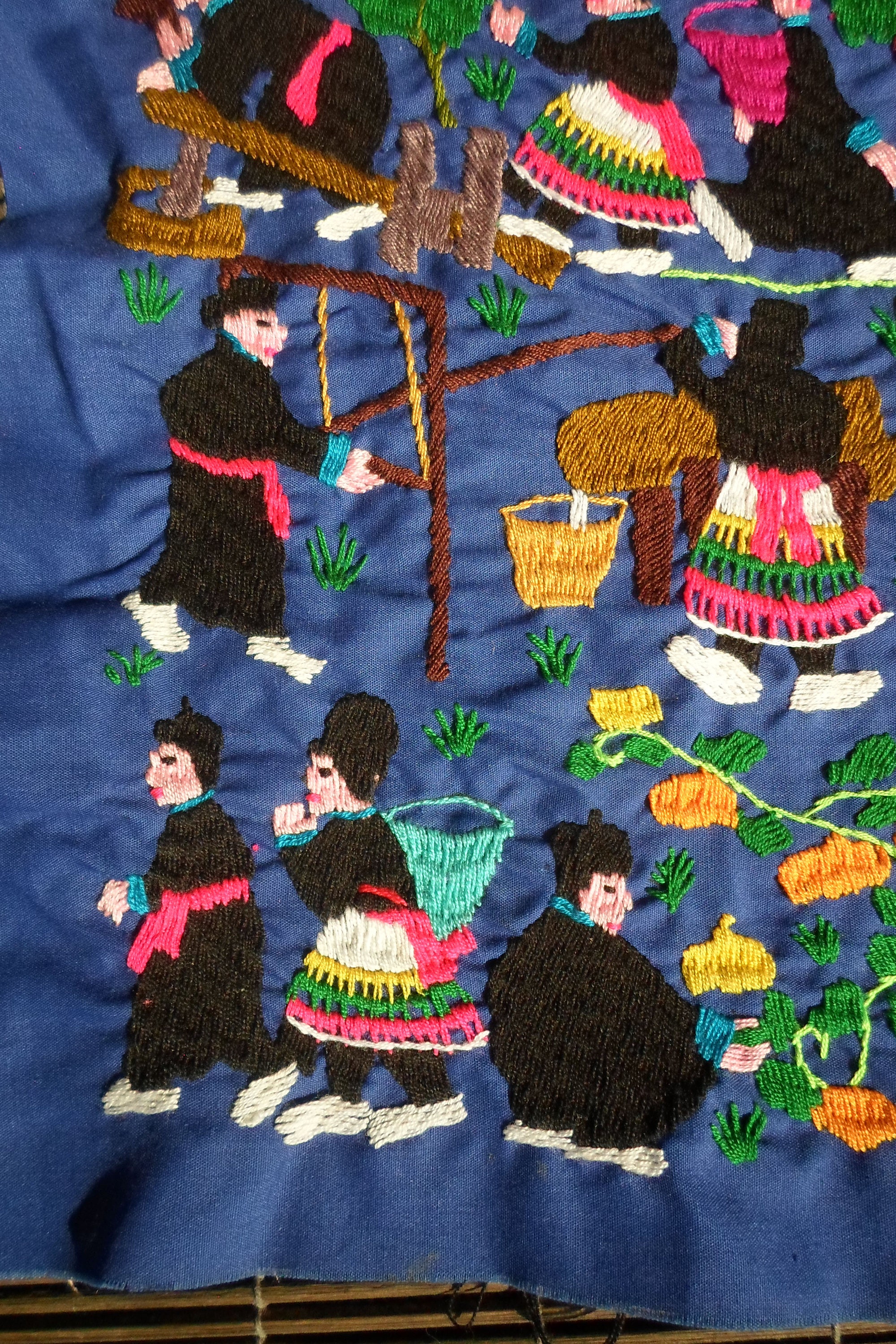 Hmong Story Cloth, Set of 2, Embroidered Hmong Folk Art ,Set Of 2, Hand ...