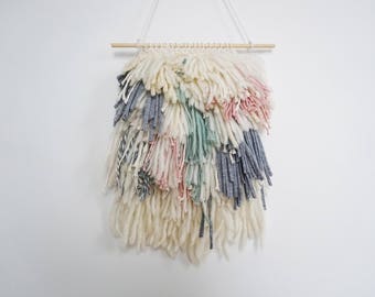 Woven Wall Hanging, Shaggy Wall Hanging ,Woven Wall Tapestry ,Weaving Wall Hanging ,Yarn Wall Hanging, Textile Wall Weaving