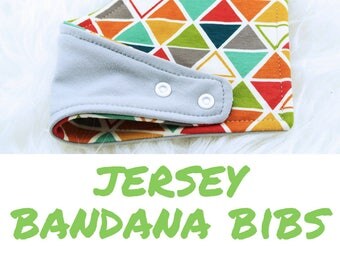 Pick your own JERSEY BANDANA BIBS - reversible bibdana, baby bib, baby shower gift