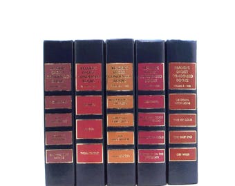 OVERSTOCK CLEARANCE Brown russett Readers Digest book collection, brightly colored books for room decor, instant colorful library, book set