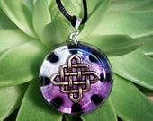 Orgone Pendant - Onyx - Celtic Knot - Root Chakra Healing Lightworker Jewellery - Positive Energy - Empath Jewelry - Medium