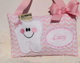 Personalized Pillow - Tooth Fairy Pillow - Girls Tooth Fairy PIllow - Childs Tooth Fairy Pillow - Childs Pillow - Girls Tooth Pillow