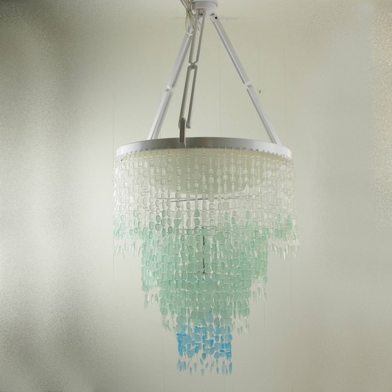 Sea Glass Chandelier Lighting Ceiling Fixture Beach Glass   Il 570xN.1275472649 3364 