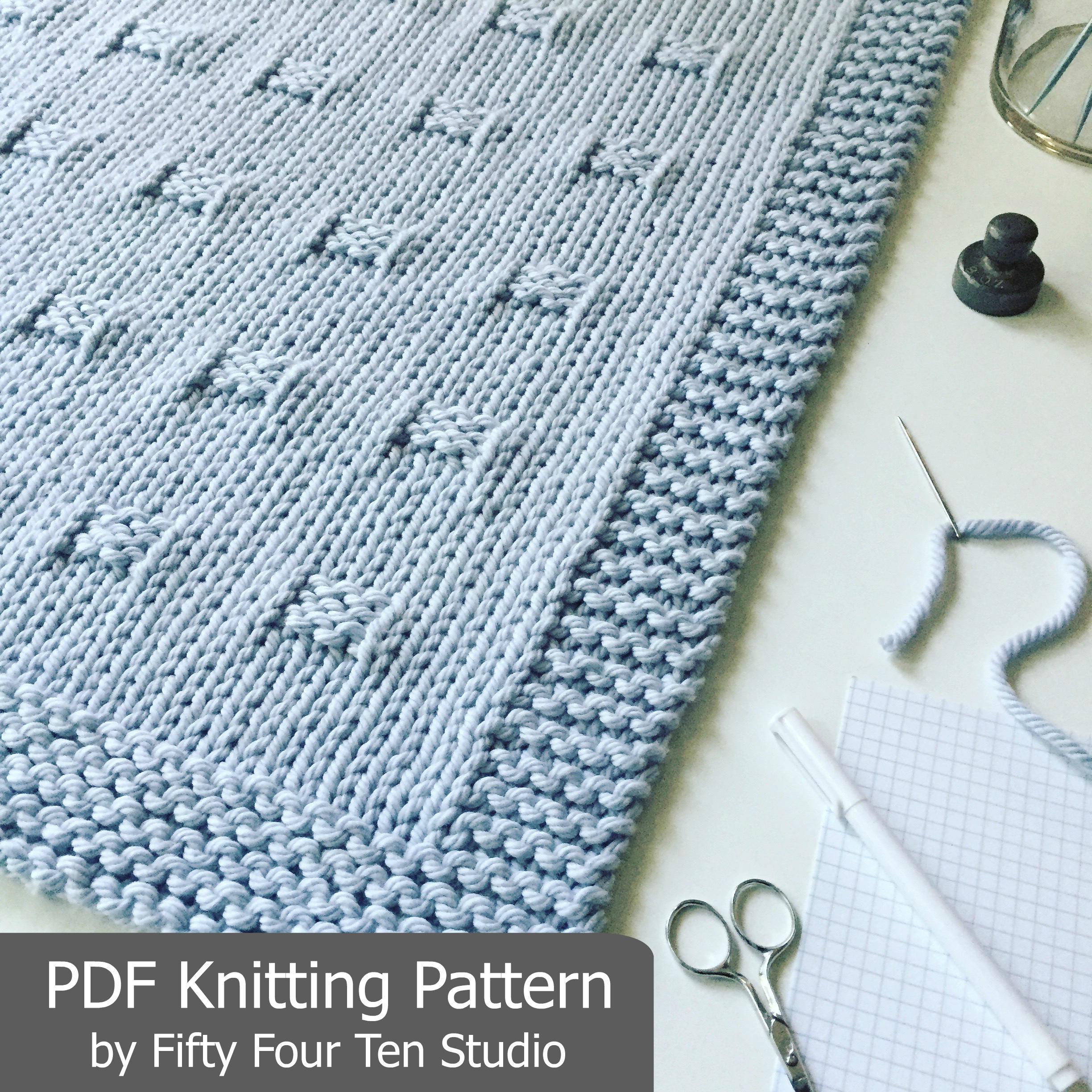 Blanket KNITTING PATTERN / Graph Paper / Throw / Afghan / Knit