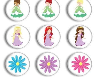 Princess Magnet Sets - Princess Magnet - Princess Birthday Party - Party Favors - Pretend Play - Story Stones - Preschool Learning