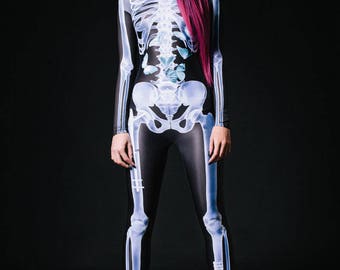 Witch Costume, Vampire Costume, Zombie Costume, Sexy Womens Costume, Halloween Bodysuit, Scary Costume, Black Catsuit, Fetish Clothing