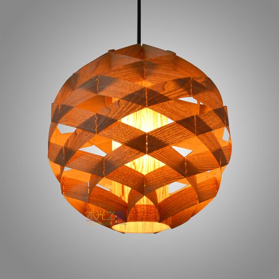 Pendant Lamp//Woven Ball Pendant LampChinese Ash Wood