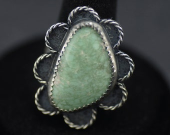 Green Variscite Ring US Size 6.5