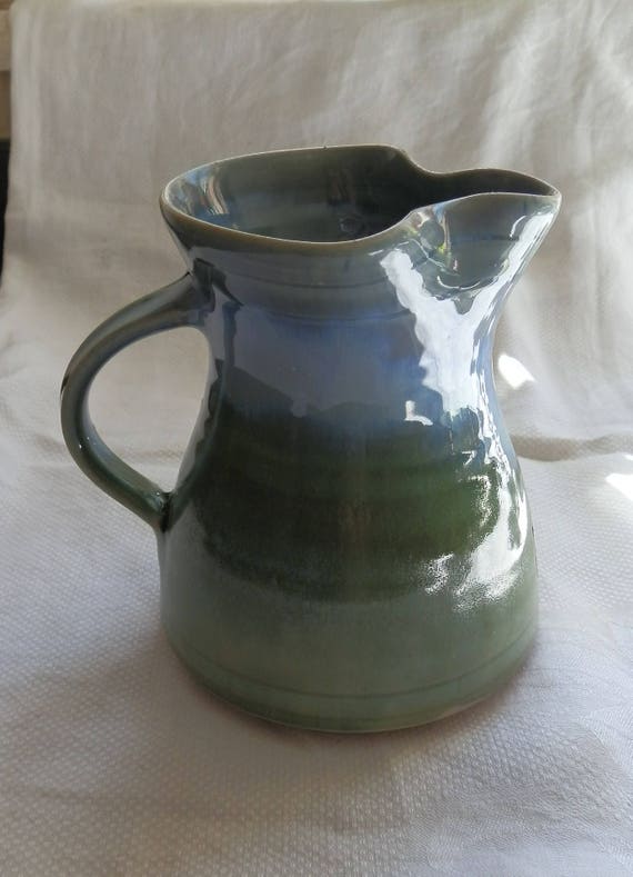 Vintage STONEWARE JACKSON Pottery Blue and Green Studio