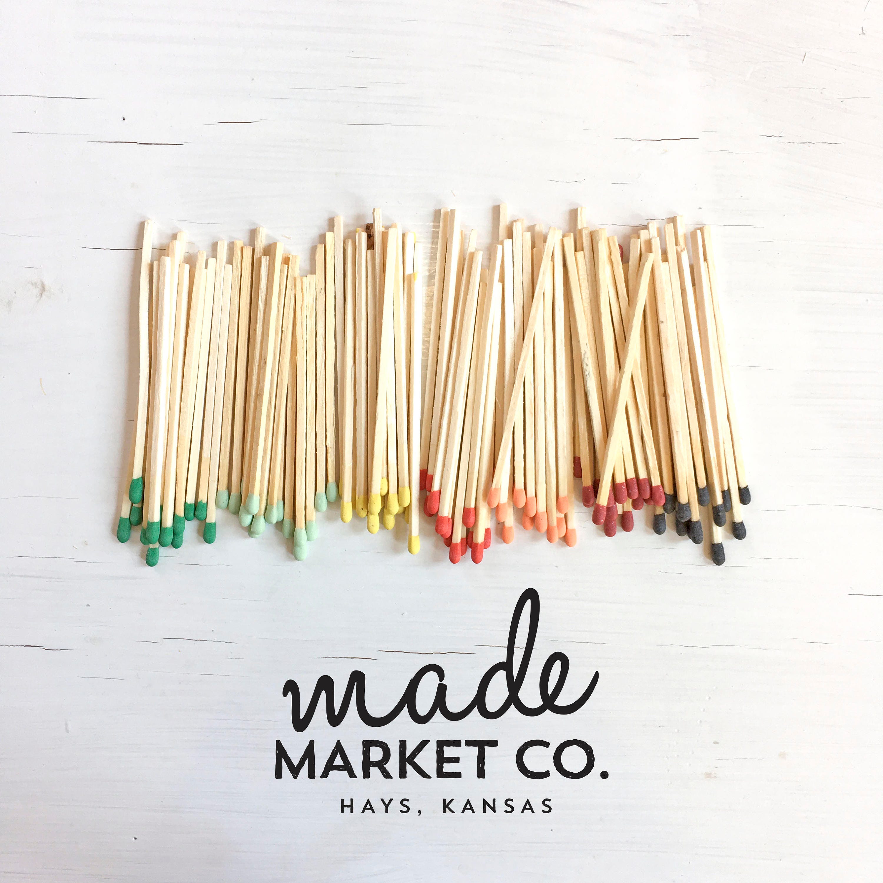 Refill Tip Colored Matches. Match Sticks Decorative. Farmhouse