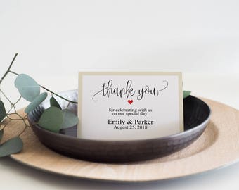 Wedding Thank You Cards Thank You Printable Editable
