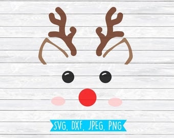 Reindeer SVG File Rudolph Svg Deer Svg Christmas Cutting