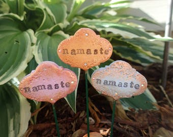 Miniature Fairy Garden Decoration, Namaste Fairy Sign, Yoga Fairy Garden Sign