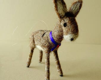 Christmas Ornament | Little Donkey Christmas Decoration | Seasonal Decor | Needle Felted Donkey Gifts | Farm Animal Figurine | Tree Ornament