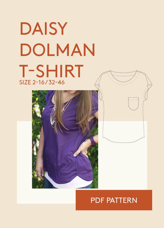 Sewing pattern tee shirt for womenWomens tshirt PDF sewing