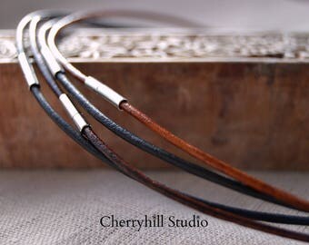 Leather Cord Necklace, Add a Necklace, NEW COLOURS, Unisex Leather Cord Necklace, Leather Jewellery, Jewellery & Gifts