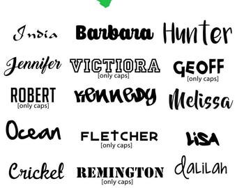 Custom Name Vinyl Decal | Name Decal | Cup Decal | Tervis Decal | Yeti Decal | Water Bottle Decal