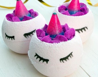 Sleeping Unicorn Bath Bomb - Handmade - Vegan - Cruelty Free - Gift For Her - Birthday - Bath - Gifts - Bath Fizz - Bath Fizzer - Amazing