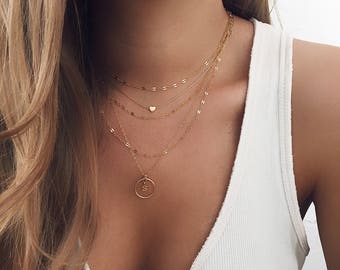Petit Heart Necklace / Minimal Necklace / Dainty Gold Necklace /14Kt Gold Fill / Minimalist Necklace / Heart Necklace / Gold Filled Heart /
