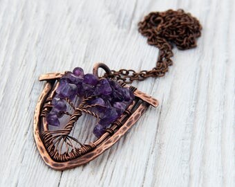 Tree of life necklace tree of life pendant tree of life jewlery wire tree necklace tree of life necklaces copper jewlery wire jewlery copper