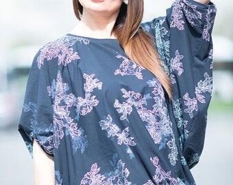 15% SUMMER SALE Tunic Tops, Casual Tops, Summer Tunics, Loose Tunic Top, Maxi Tunic, Plus Size Tunic, Oversize Top, Cotton Top, Ladies Tops,