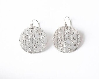 Small Sterling Silver Earrings Flower Earrings Everyday Earrings Dangle Silver Earrings Silver Lily of Valley Earrings Handmade earrings
