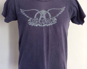 Vtg 70s Early 80s Aerosmith T-Shirt XS/S Classic Rock Band