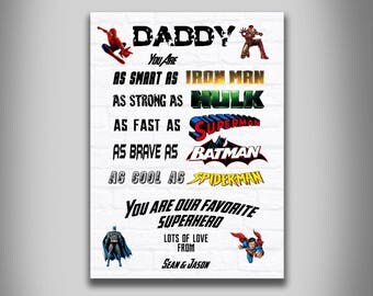 Daddy superhero | Etsy