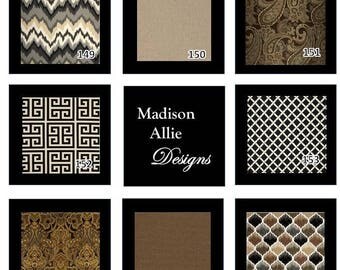 Custom Order Bench Swing Seat Cushions, Pillows, Covers - Cream Brown Tan Black Gray White
