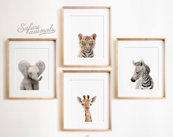 Safari Nursery decor set, PRINTABLE art, Safari animals decor, Baby animals, Nursery art, Nursery decor, Minimalist nursery, Modern nursery