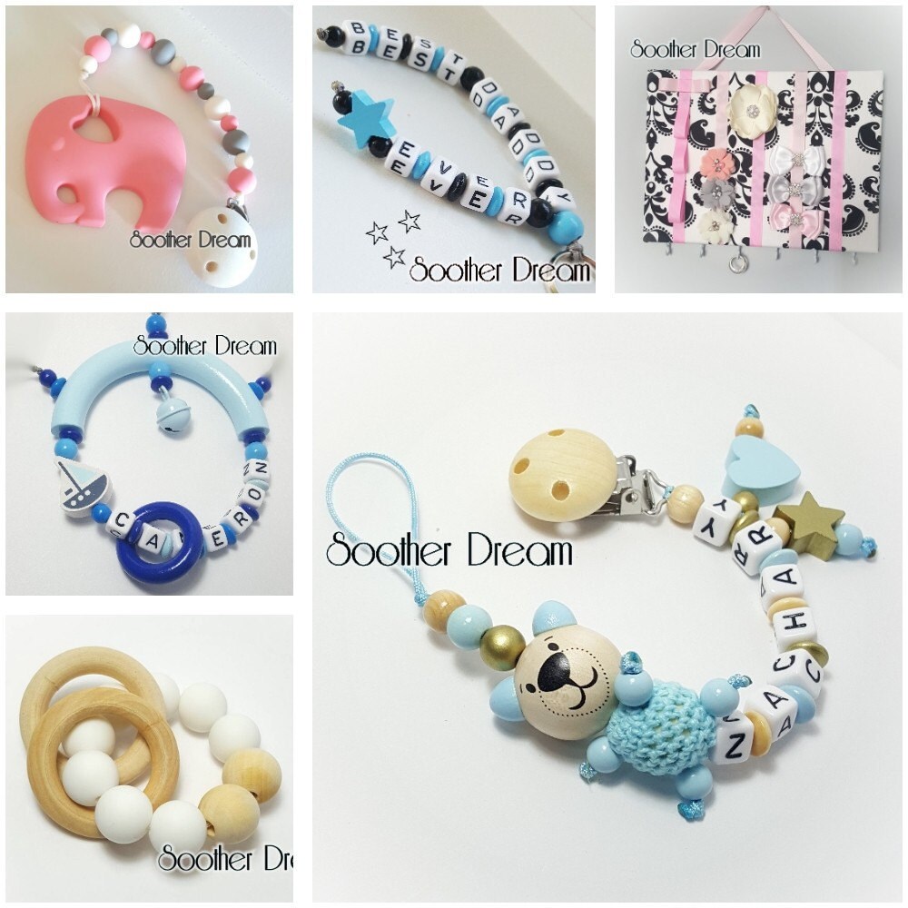 Personalized Pacifier clip Pacifier holder Soother clip