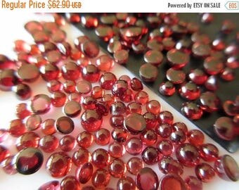 ON SALE 50% 50 Pieces 2mm To 4mm Round Garnet Gemstone Cabochons, Loose Cabochons, Garnet Cabochons, Each, SKU-Rcl24