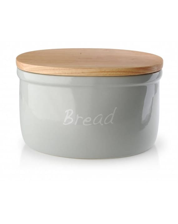 Ceramic bread box gray