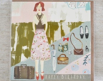 Vintage Josie Birthday Card