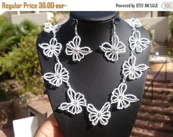 Necklace and ear-rings "butterflies"