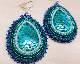 beaded native earrings american