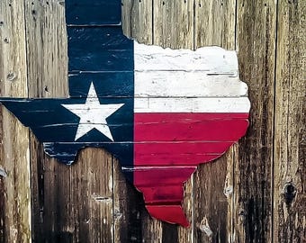 ON SALE Texas Flag Wall Art - Reclaimed Wood Texas - Wooden Texas Flag - Rustic Wooden Signs - Texas Home Decor - Wood Texas Flag - Reclaime