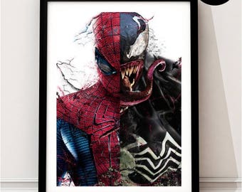Spider Man Venom Art Print Spiderman Marvel Inspired Peter Parker Quote Spider Man Venom Art Print Spiderman Marvel Inspired Peter Parker Quote