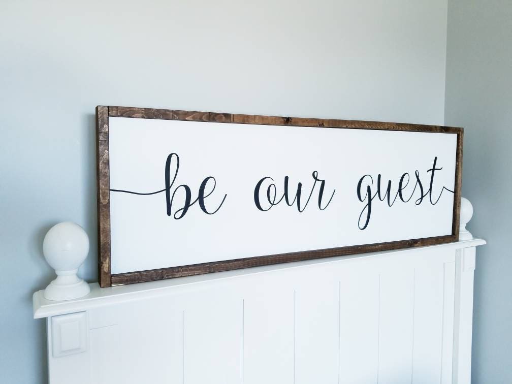 Be our Guest Bedroom Sign Wood Sign Rustic Wood sign