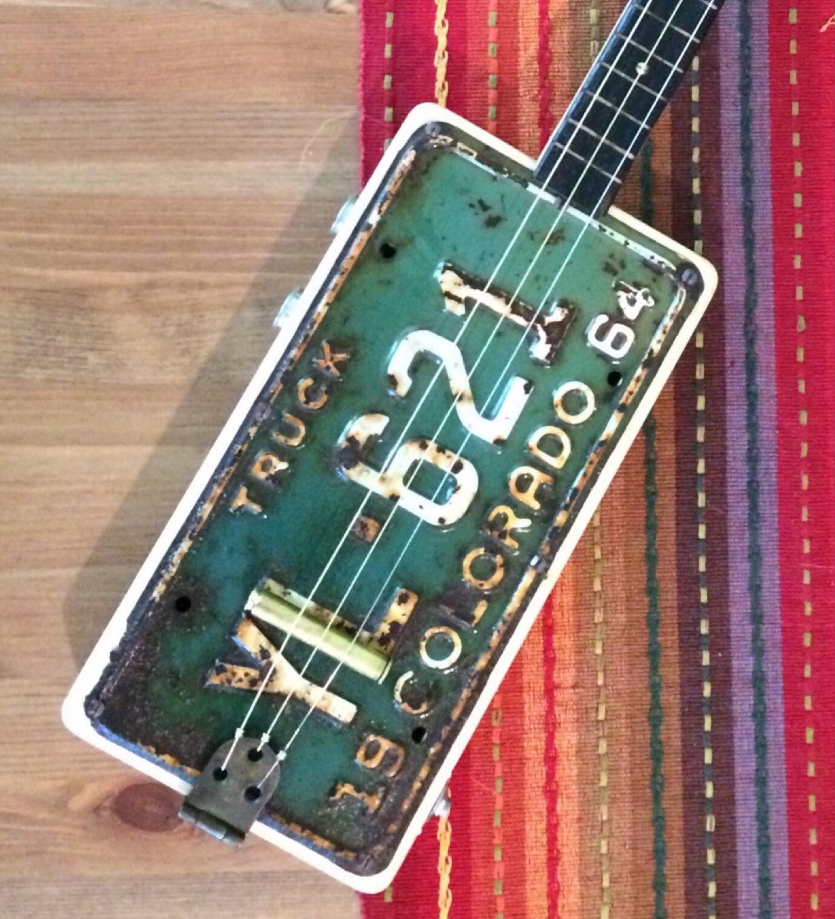 Deposit Only Custom License Plate Electric Resonater Guitar