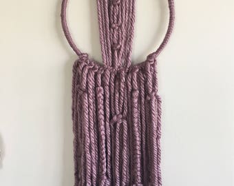 MACRAME WALL HANGING, medium purple