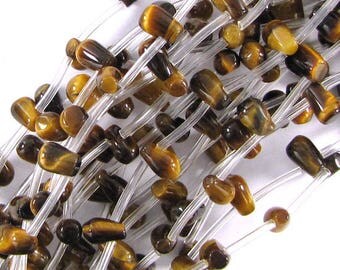 8mm tiger eye teardrop beads 16" strand 10462