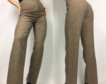 80's VTG High Waist Wool Trouser Pants