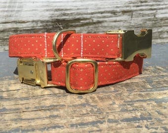 Dog Collar Girl, Orange Dog Collar, Gold Dog Collar, Dog Collar Male, Fall Dog Collar, Large Dog Collar, Dog Collar For Girls, Dog Collars