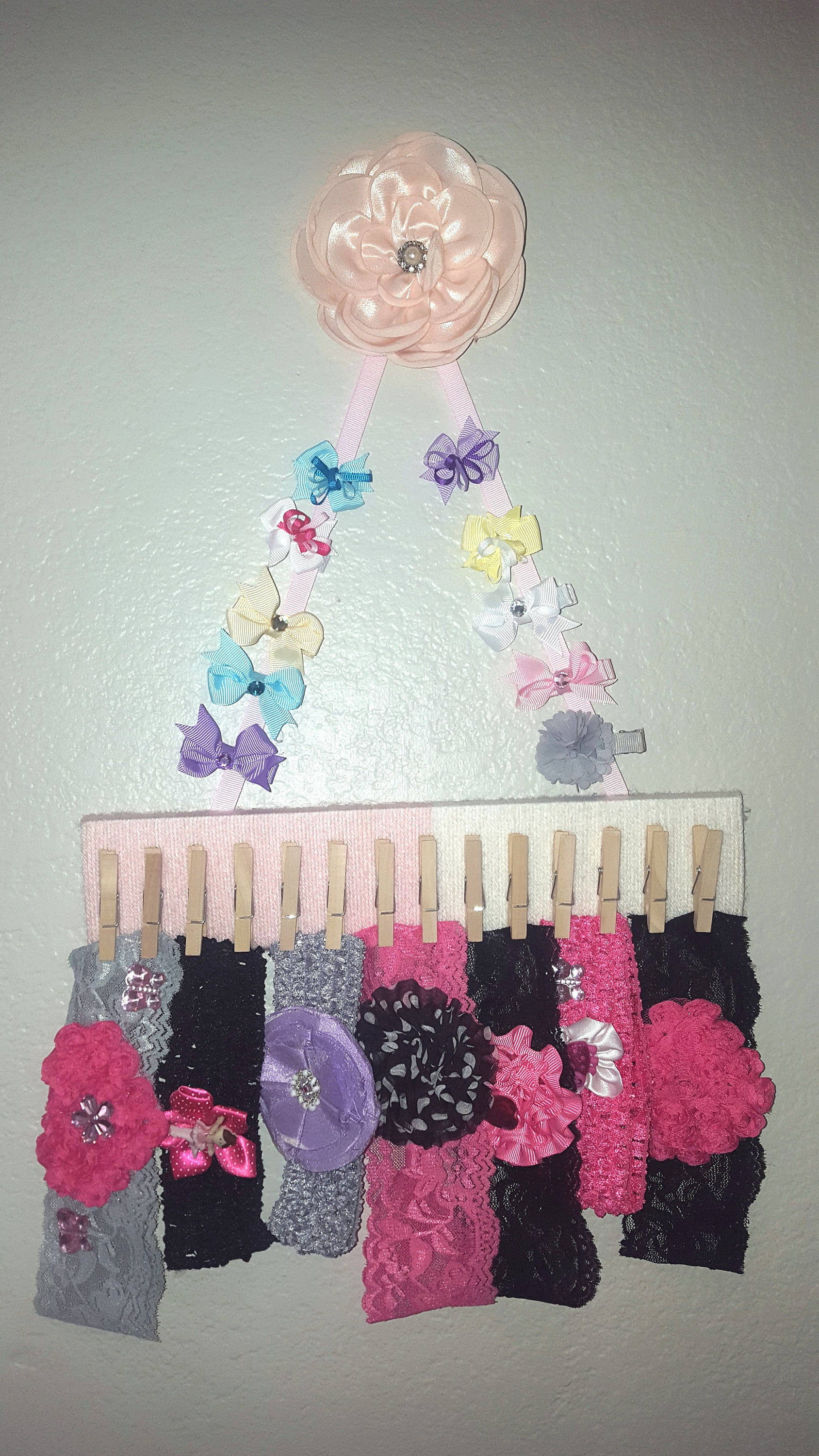 Hair Bow Holder Baby Headband Holder Pink Headband