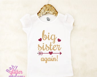 Big Sister Again Shirt, Pregnancy Announcement Shirt, Promoted to Big Sister, Big Sister to Be, Siblings Shirt, I'm Going to Be a Big Sister
