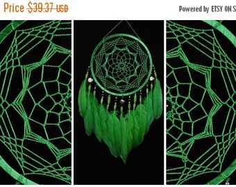 Dreamcatcher GREEN Decor boho Dream Catcher green Dreamcatcher Dream сatcher dreamcatchers boho dreamcatchers wall decor handmade green gift