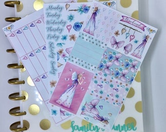 Fairy Happy Planner Weekly sticker kit, butterfly Happy Planner Weekly Kit,happy planner accessories, planner supplies, planner stickers