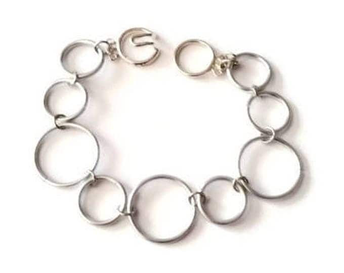 Modern Circles Bracelet, Aluminum Circle Bracelet, Unique Birthday Gift, Gift for Her, Lightweight Modern Geometric Bracelet