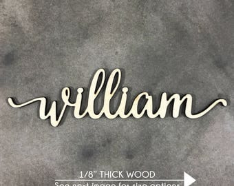 Custom Wood Word Sign, Wooden Name, Custom Laser Cut Wood Name, Nursery Decor, DIY Laser Cut Wood Shapes, lowercase letters